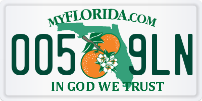 FL license plate 0059LN