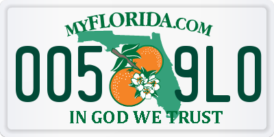 FL license plate 0059LO
