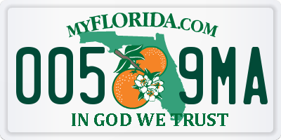 FL license plate 0059MA