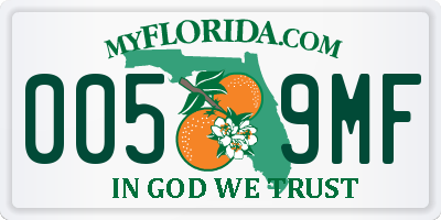 FL license plate 0059MF