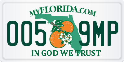 FL license plate 0059MP