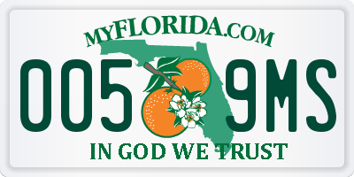 FL license plate 0059MS