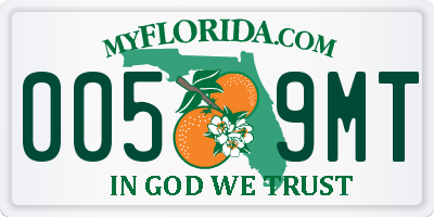 FL license plate 0059MT