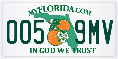 FL license plate 0059MV