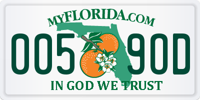 FL license plate 0059OD