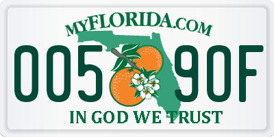 FL license plate 0059OF