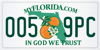 FL license plate 0059PC