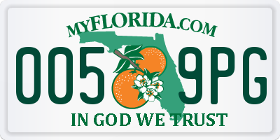 FL license plate 0059PG
