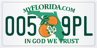 FL license plate 0059PL