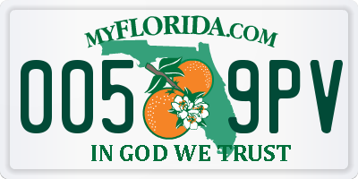 FL license plate 0059PV