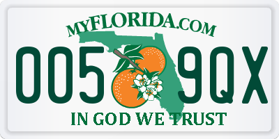 FL license plate 0059QX