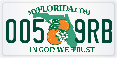 FL license plate 0059RB