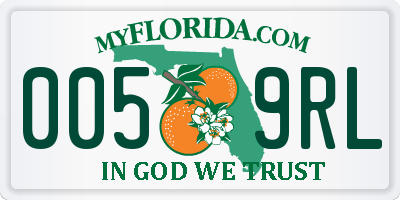 FL license plate 0059RL