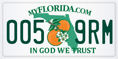 FL license plate 0059RM