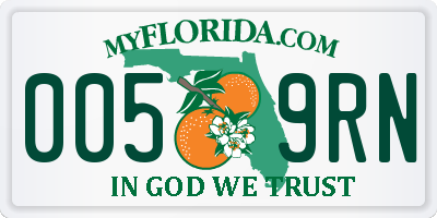 FL license plate 0059RN