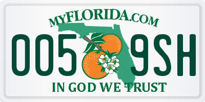 FL license plate 0059SH