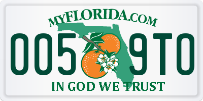 FL license plate 0059TO