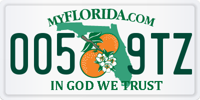 FL license plate 0059TZ