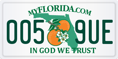 FL license plate 0059UE