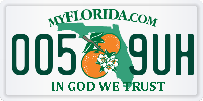 FL license plate 0059UH