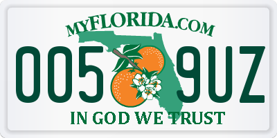 FL license plate 0059UZ