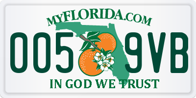 FL license plate 0059VB