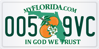 FL license plate 0059VC