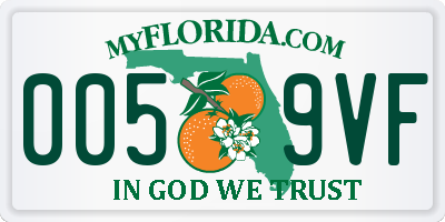 FL license plate 0059VF