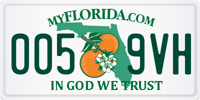 FL license plate 0059VH