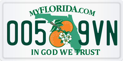 FL license plate 0059VN