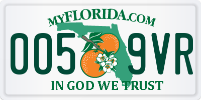 FL license plate 0059VR