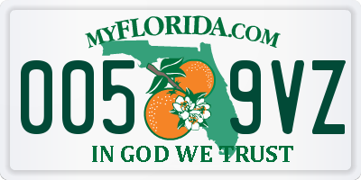 FL license plate 0059VZ