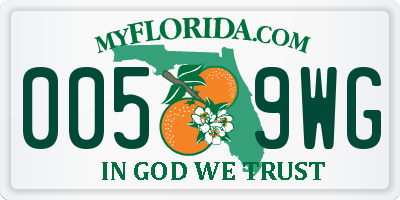 FL license plate 0059WG