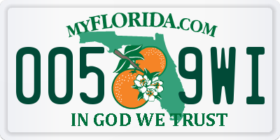 FL license plate 0059WI