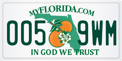 FL license plate 0059WM