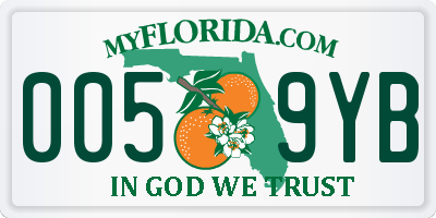 FL license plate 0059YB