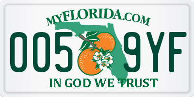 FL license plate 0059YF