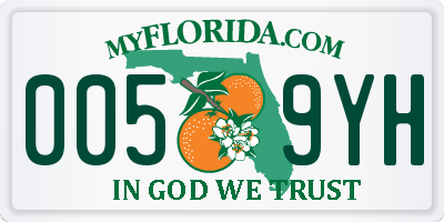 FL license plate 0059YH