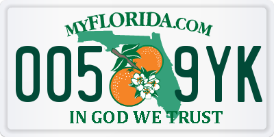 FL license plate 0059YK