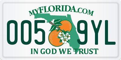 FL license plate 0059YL