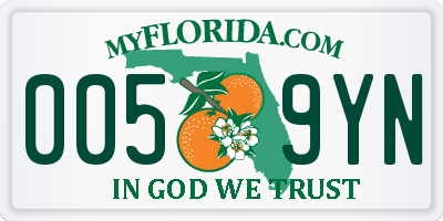 FL license plate 0059YN