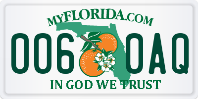 FL license plate 0060AQ