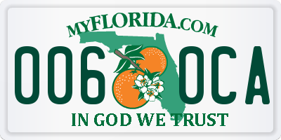 FL license plate 0060CA