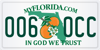 FL license plate 0060CC