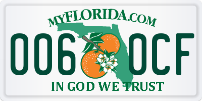 FL license plate 0060CF