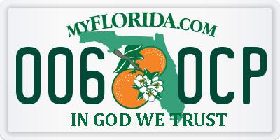 FL license plate 0060CP