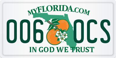 FL license plate 0060CS