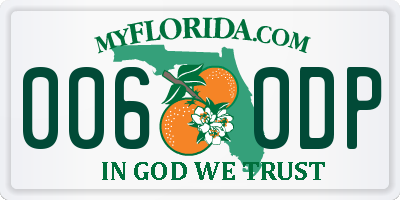 FL license plate 0060DP