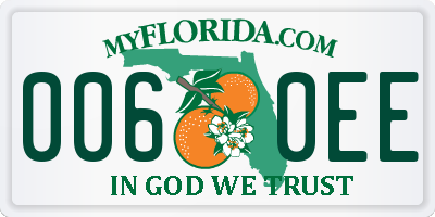 FL license plate 0060EE