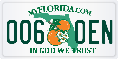 FL license plate 0060EN